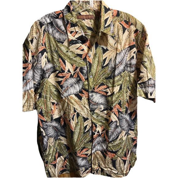 Tori Richard Vintage Men’s L Floral SS Button Down Cotton Hawaiian Shirt - Picture 1 of 10